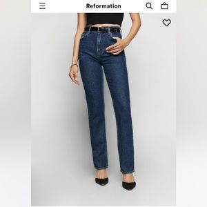 Reformation Liza Ultra High Rise Straight Jean
